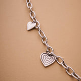 Silver HEART charm necklace