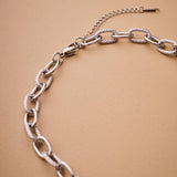 Silver HEART charm necklace