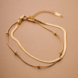 Gold/Silver Double Chain Anklet