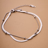 Gold/Silver Double Chain Anklet