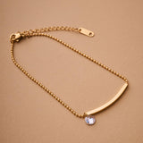 Gold/Silver Crystal Anklet