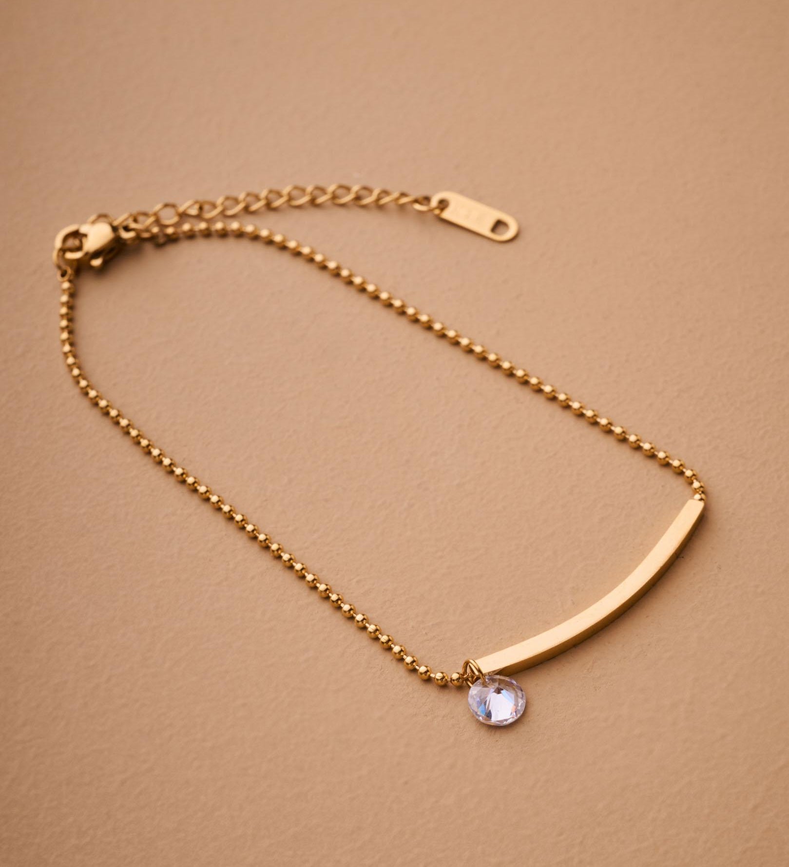 Gold/Silver Crystal Anklet