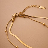 Gold/Silver Double Chain Anklet
