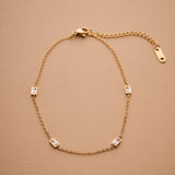 Gold/Silver Crystal Anklet