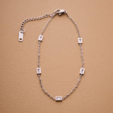 Gold/Silver Crystal Anklet
