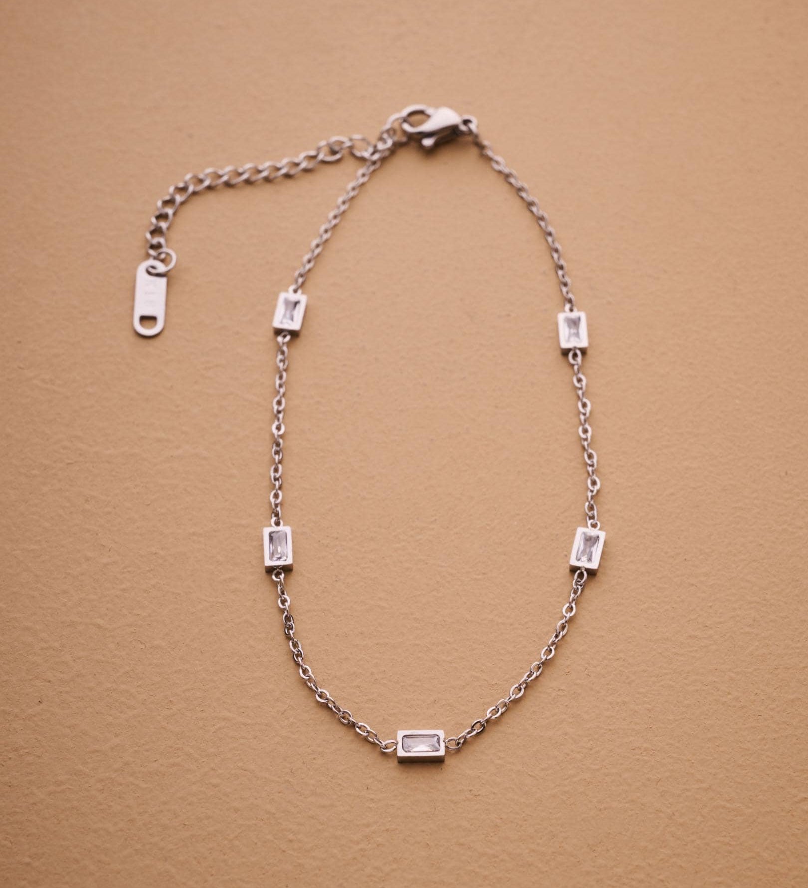 Gold/Silver Crystal Anklet