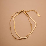 Gold/Silver Double Chain Anklet