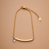 Gold/Silver Crystal Anklet