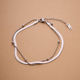 Gold/Silver Double Chain Anklet