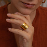 Gold Wide Band Ring
