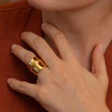 Gold Wide Band Ring