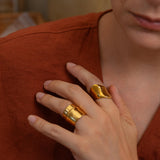 Gold Wide Band Ring