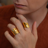 Gold Wide Band Ring