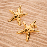 Gold STARFISH earrings