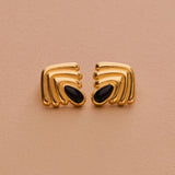 Art Deco Fan Earrings