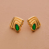 Art Deco Fan Earrings