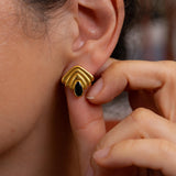 Art Deco Fan Earrings