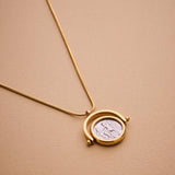 Gold Hercules Coin Necklace