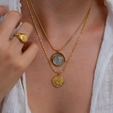 Gold Hercules Coin Necklace
