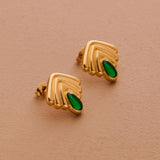 Art Deco Fan Earrings