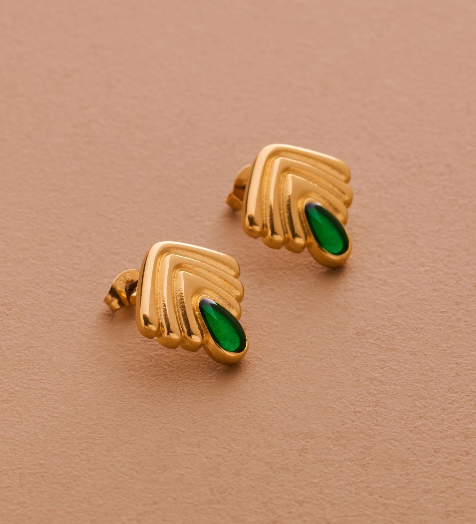 Art Deco Fan Earrings