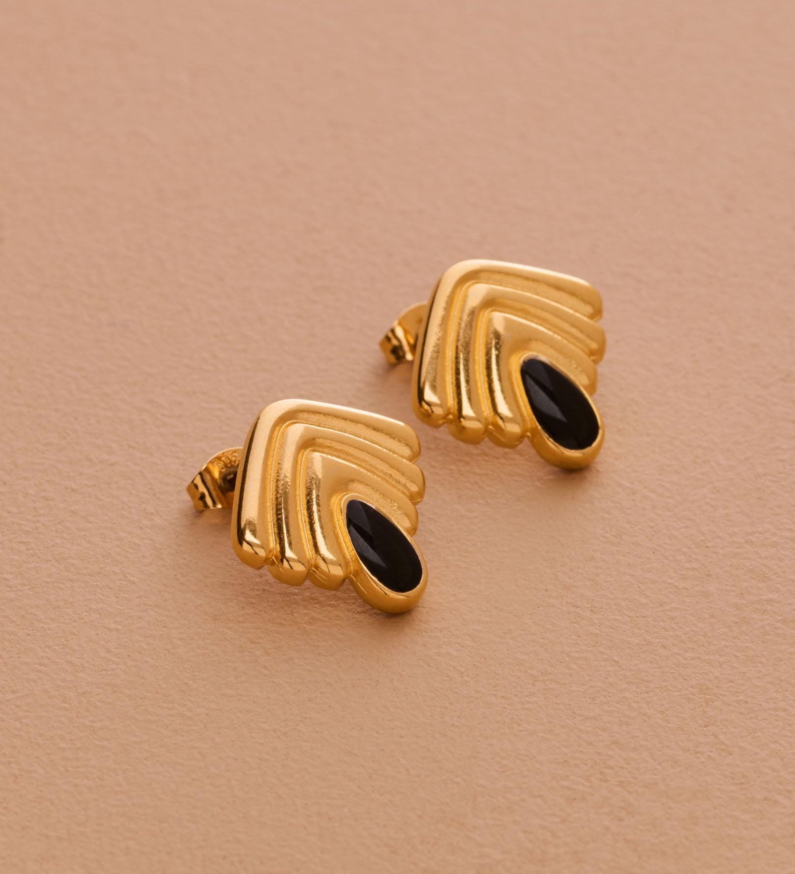 Art Deco Fan Earrings