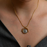 Gold Hercules Coin Necklace