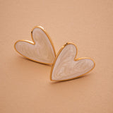 Heart Enamel Stud Earrings