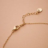 Gold White Enamel Heart Pendant