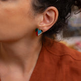 Colorful Heart Stud Earrings