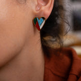 Colorful Heart Stud Earrings