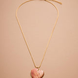 Red Enamel Heart Necklace