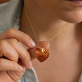 Red Enamel Heart Necklace