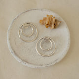 Large Silver Geometric Ear Jackets