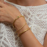 Gold Wire Bracelet with Ball Ends