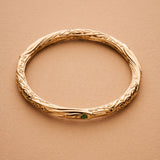Gold Engraved Bangle Bracelet