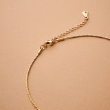 Gold Enamel Rectangular Pendant Necklace