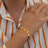 Geometric Enamel Bracelet