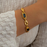 Geometric Enamel Bracelet