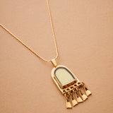 Gold Arch Pendant Necklace