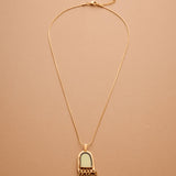 Gold Arch Pendant Necklace