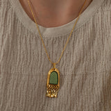 Gold Arch Pendant Necklace
