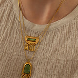 Gold Arch Pendant Necklace