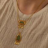 Gold Arch Pendant Necklace