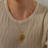 Gold Arch Pendant Necklace