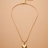 Gold Heart Pendant Necklace