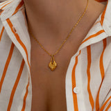 Gold Heart Pendant Necklace