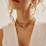 Layered Brown/Black Rope Choker Necklace