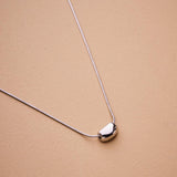 Silver Bold Drop Necklace