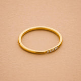 Gold Zircon Ring